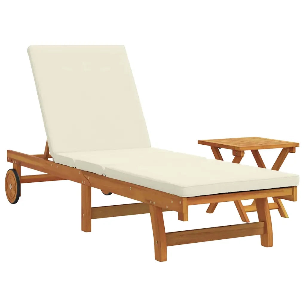 Lettino da sole 2 pcs Marrone Legno di Acacia Massello 3325200
