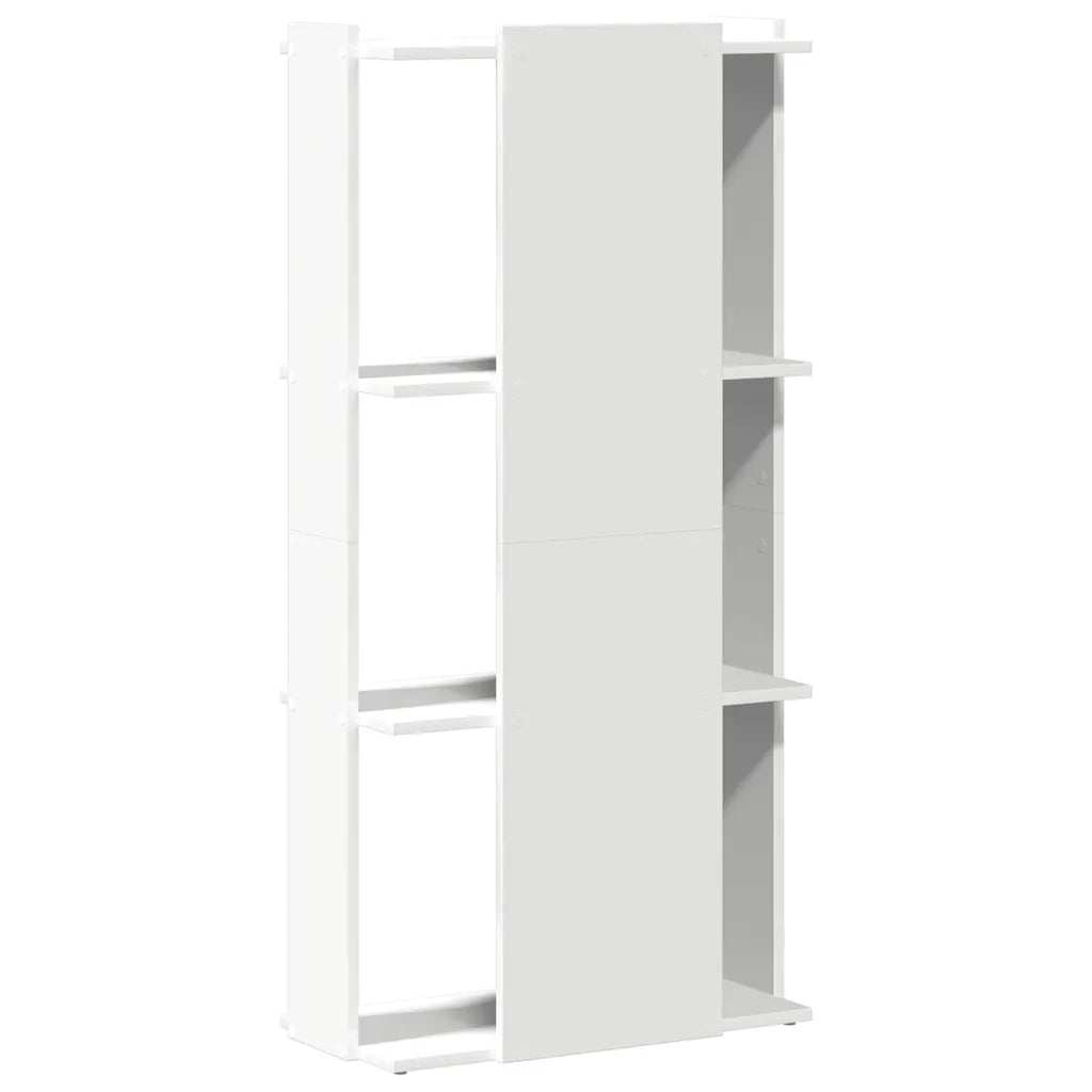 Libreria a 3 Ripiani-Scaffale per Libri-Mobile di Stoccaggio Bianca 60x30x120 cm in Legno Multistrato
