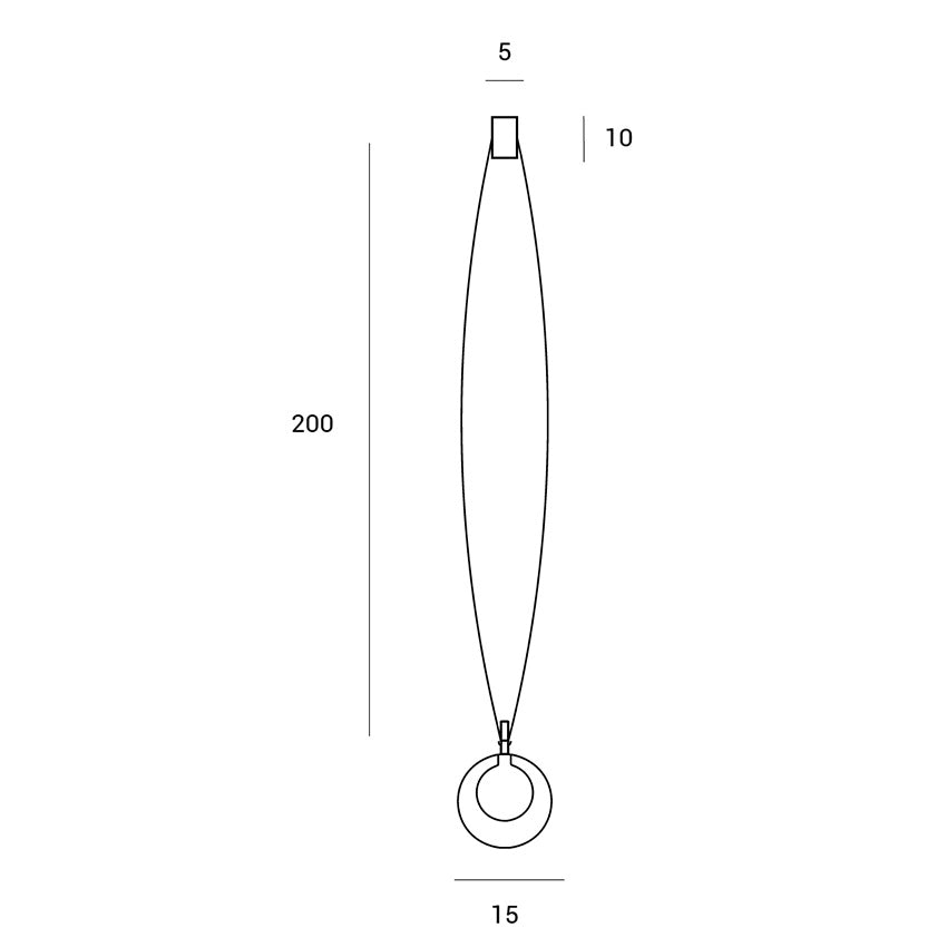 ALADINO SOSPENSIONE 1 LUCE VETRO TRASPARENTE D.15CM ATTACCO G9