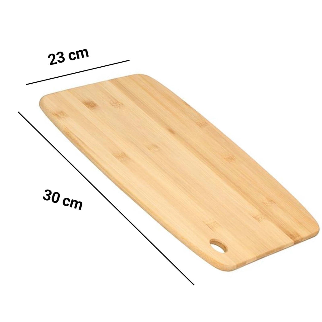 Tagliere in Legno di Bambù 30x23cm con Foro per Appendere Beige Alpina