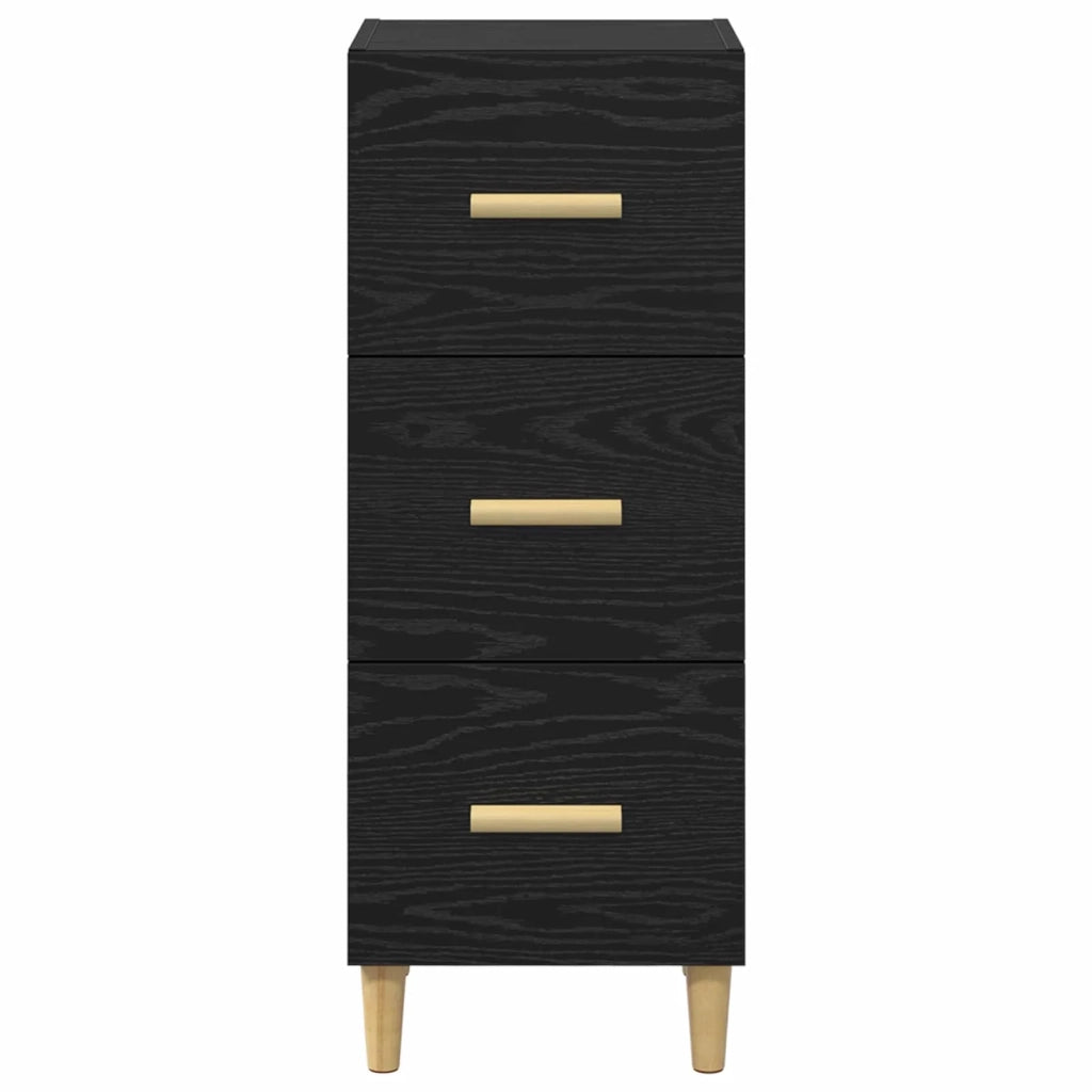 Credenza Rovere nero 34.5 x 34 x 90 cm Legno multistrato