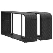 Scaffali portaoggetti 2 pz neri in polyrattan CFW9268251