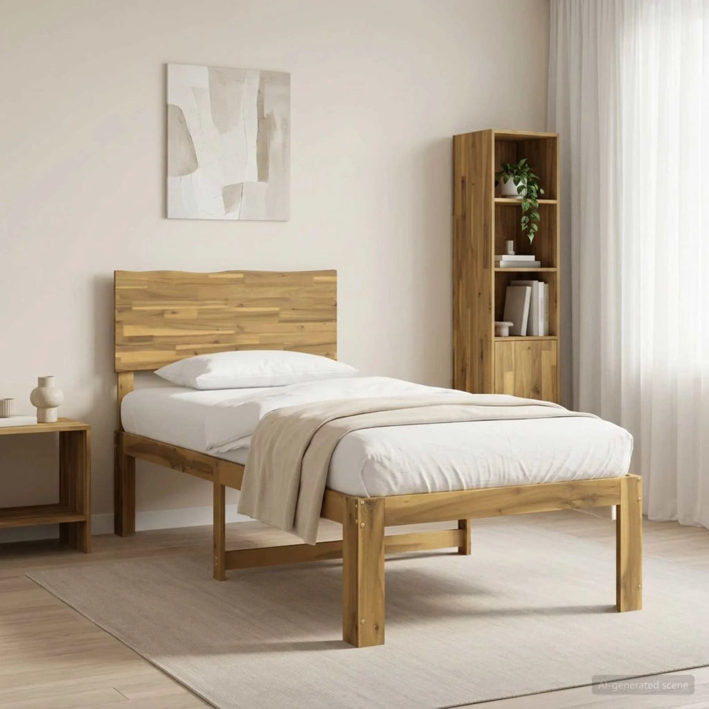 Letto Singolo con Testiera ROSTOCK Bianco 75 x 190 cm 903313
