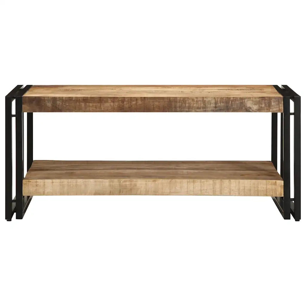 Tavolino da Salotto 90x50x38 cm Legno Massello di Mango Grezzo 4102715