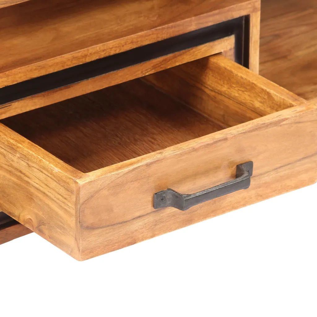 Tavolino da salotto | Tavolino da caff¨¨ | Tavolino da Soggiorno 100x45x33 cm in Legno Massello di Acacia
