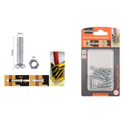 Trade Shop - Set 12 Pz Viti Vite Testa A Croce Tonda 5x25mm Con Dadi Dado Esagonale M5 90969 -