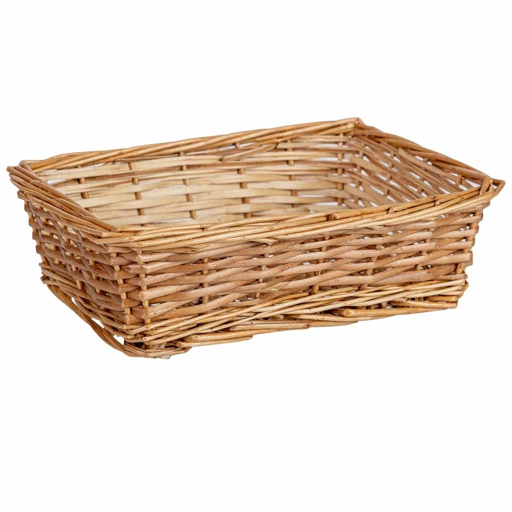Cesto rettangolare in vimini marrone 26x18,5x8h cm