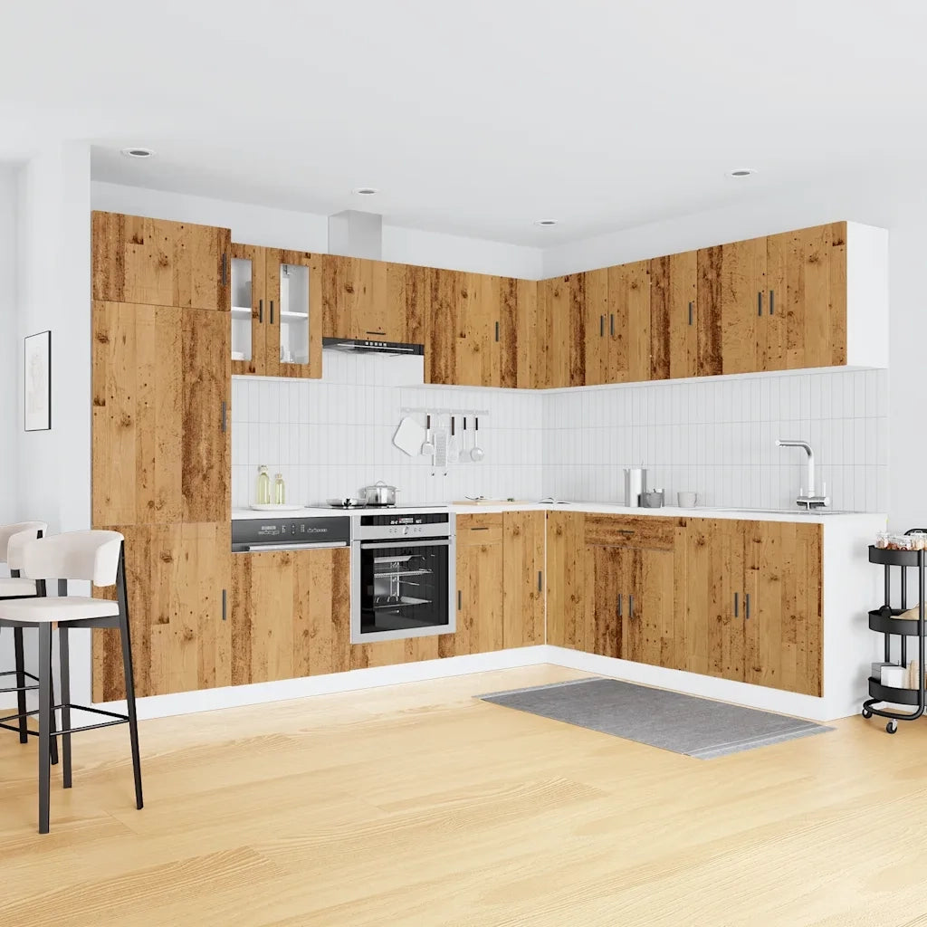 vidaXL Set Mobili da Cucina 14 pz Porto Legno Antico in Truciolato
