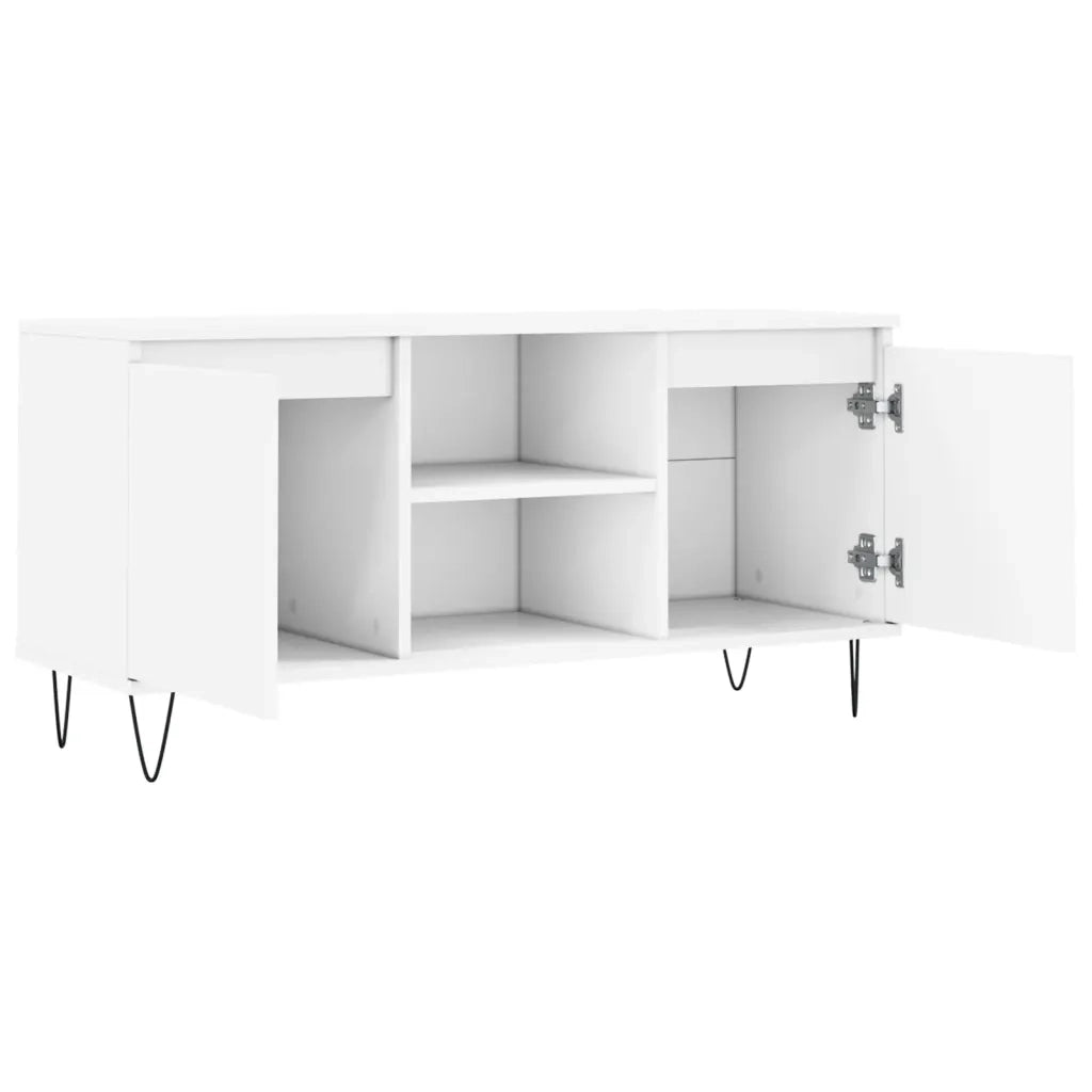 Mobile Porta TV-Credenza TV Bianco 104x35x50 cm in Legno Multistrato 863512