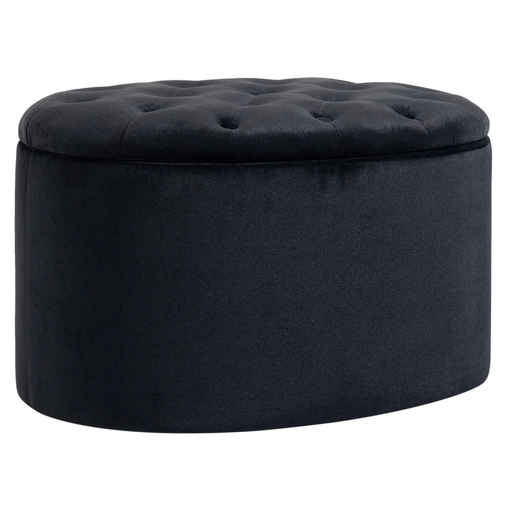Divanetto con contenitore ¨C zephmum ¨C velluto nero 71x52x42 cm