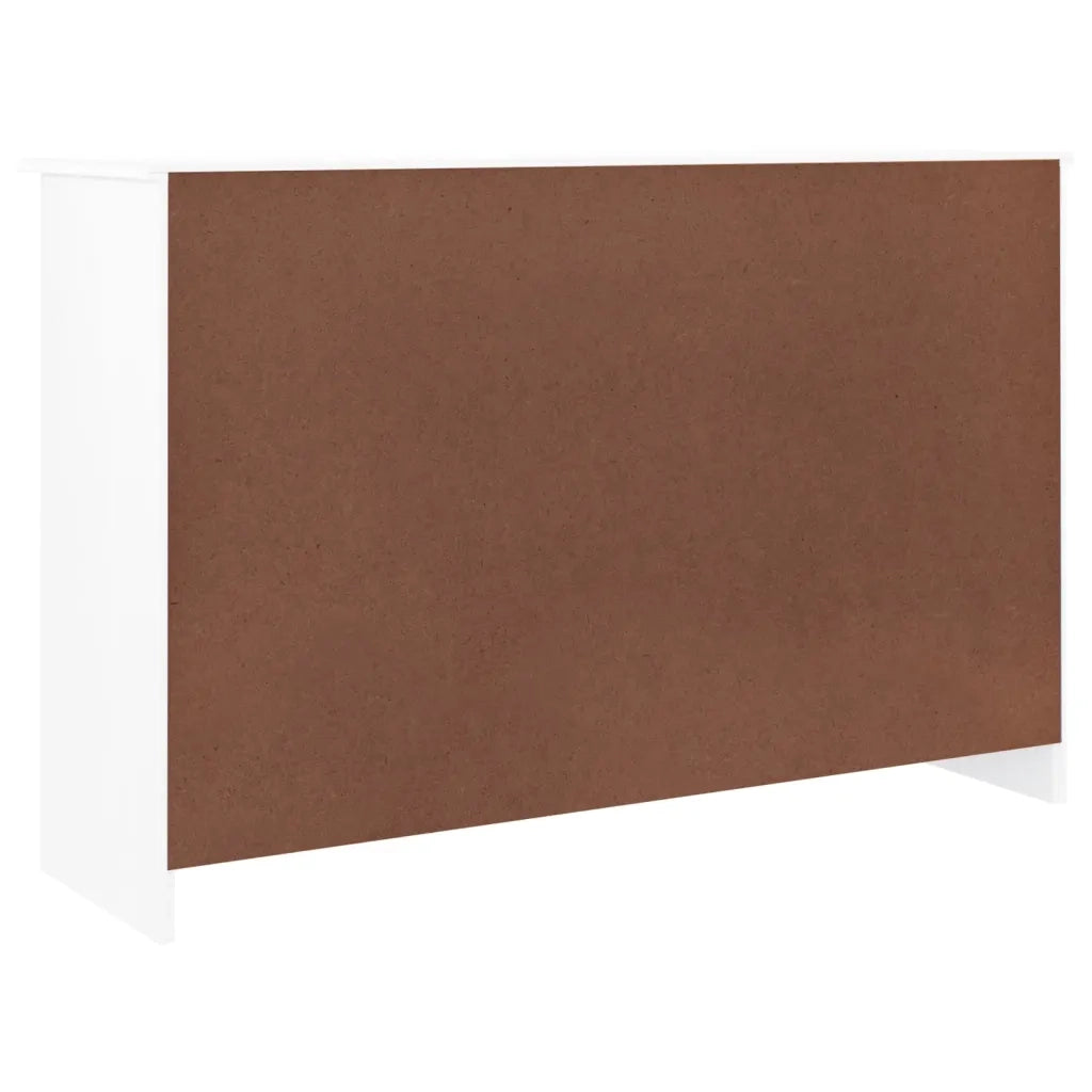 Cassettiera ALTA Bianca 112x35x73 cm in Legno Massello di Pino 353920