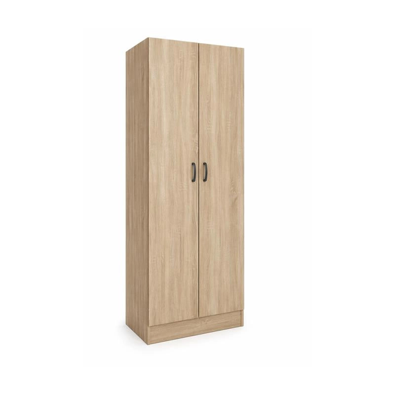 ARMADIO DA ARREDO IN LEGNO CON DUE ANTE COLORE ROVERE DIMENSIONI 60X42X180 CM