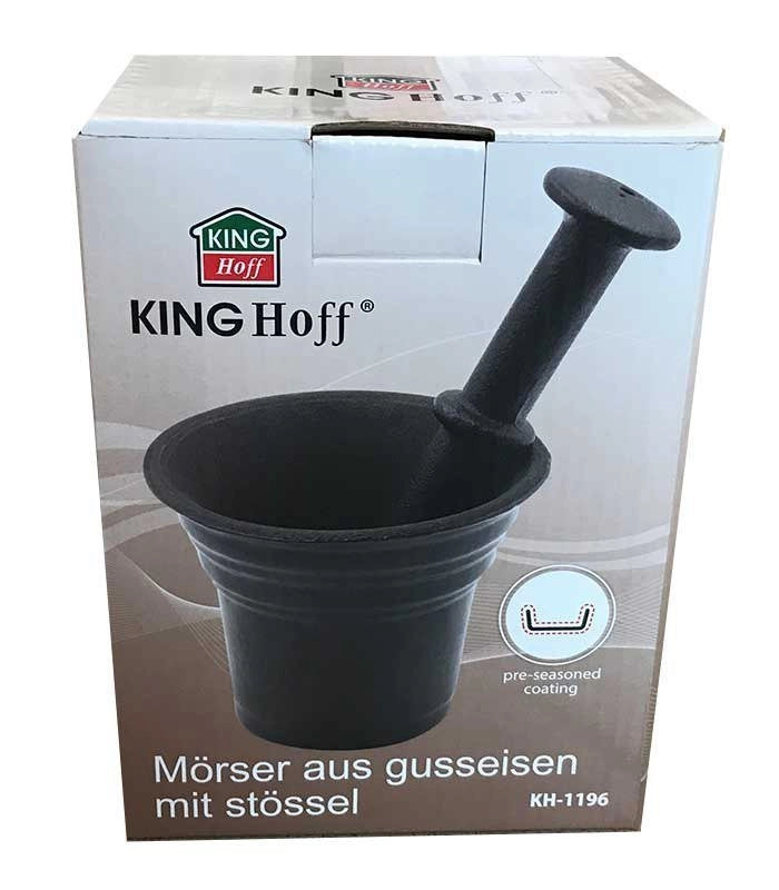 Mortaio in ghisa Kinghoff KH-1196 per macinare spezie ed erbe aromatiche