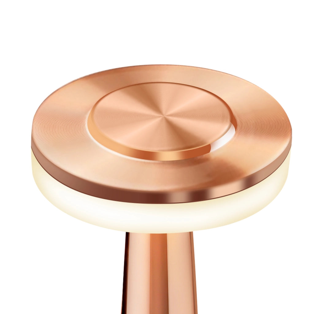 Lampada da tavolo a LED tattile senza fili con 3 intensità Regolabile Rosa champagne Max excell