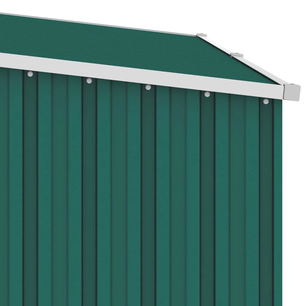 Legnaia da giardino 245 x 98 x 159 cm in acciaio zincato verde 02_0022399