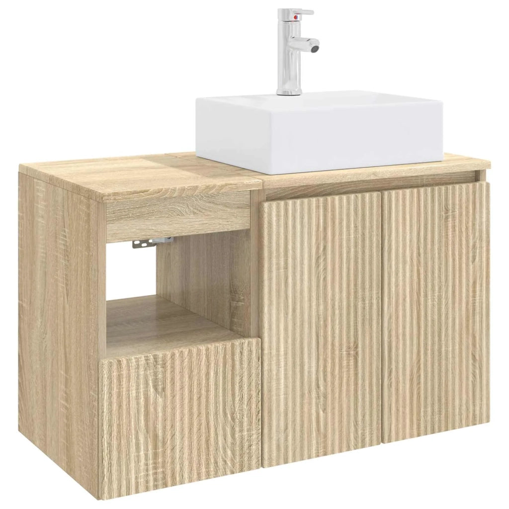 Set di mobili per il bagno 2 pz Rovere Sonoma 3404056