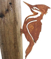 Decorazione metallica di giardino con silhouette di uccelli arrugginiti - Progetto elegante per giardino, cortile, cortile interno, prato, sentiero, marciapiede