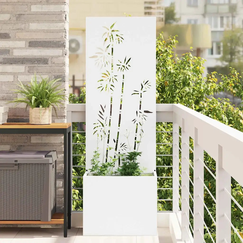 Schermo per privacy in giardino Floreale Bianco 50 x 150 cm CFW2740510