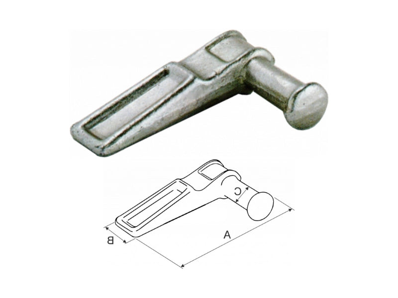 Cerniera laterale destra o sinistra diametro 20 mm Cermag 61287 e 61288 - Destra