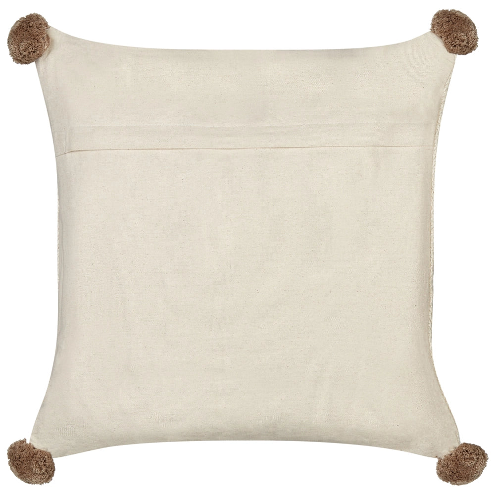Set di 2 cuscini decorativi in cotone intrecciato beige soggiorno camera da letto