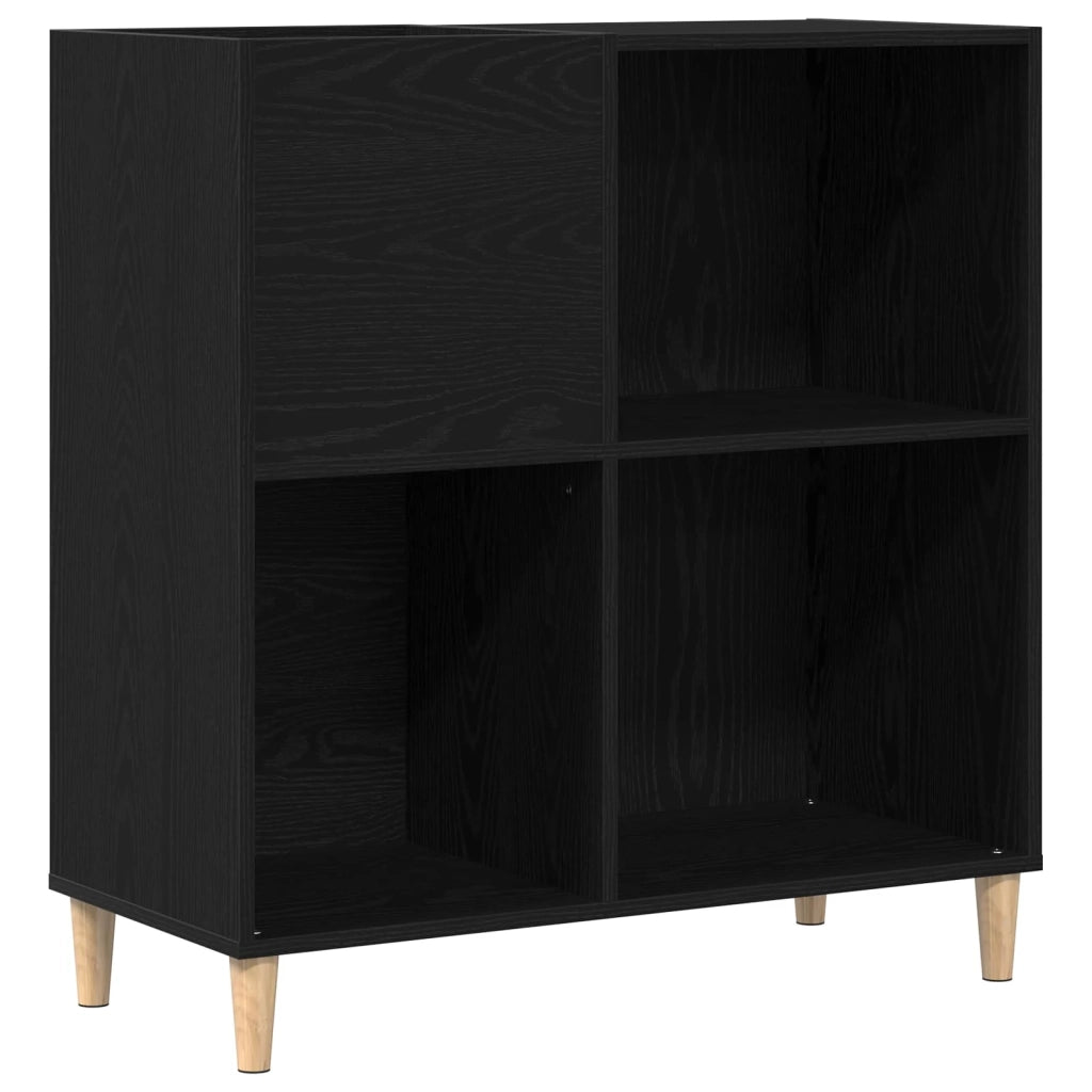 Mobile porta vinili Rovere Nero 84,5 x 38 x 89 cm 862870