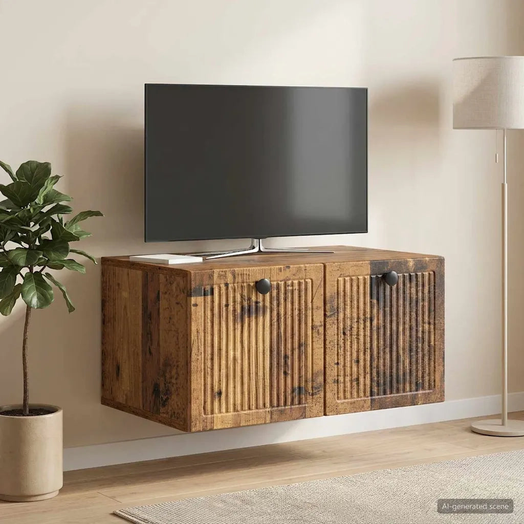 Mobile Porta TV da Muro Legno antico 59,5 x 41 x 30 cm 898003