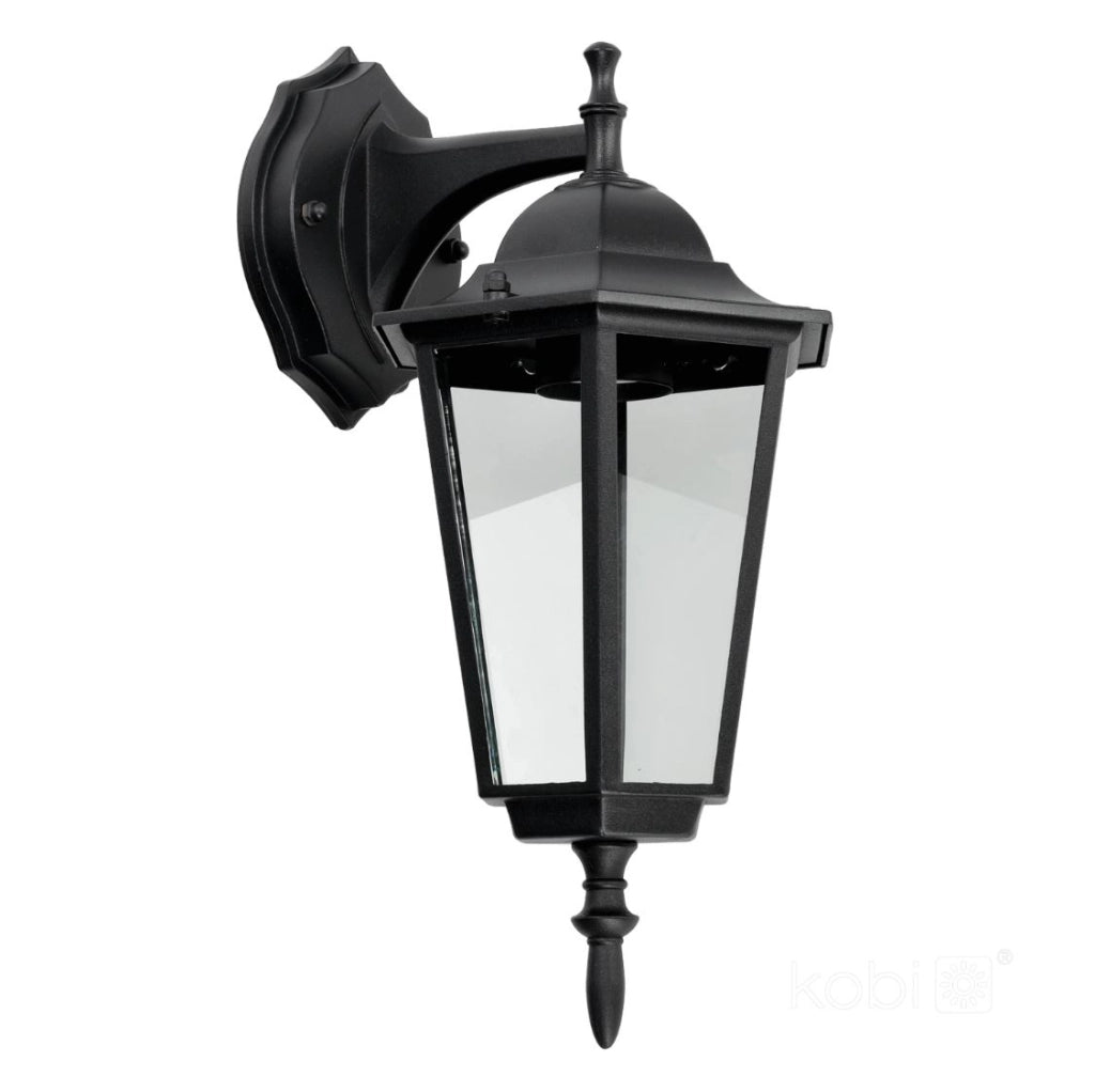 Applique esterno retrò nero E27 50W IP54 Kobi LO4102