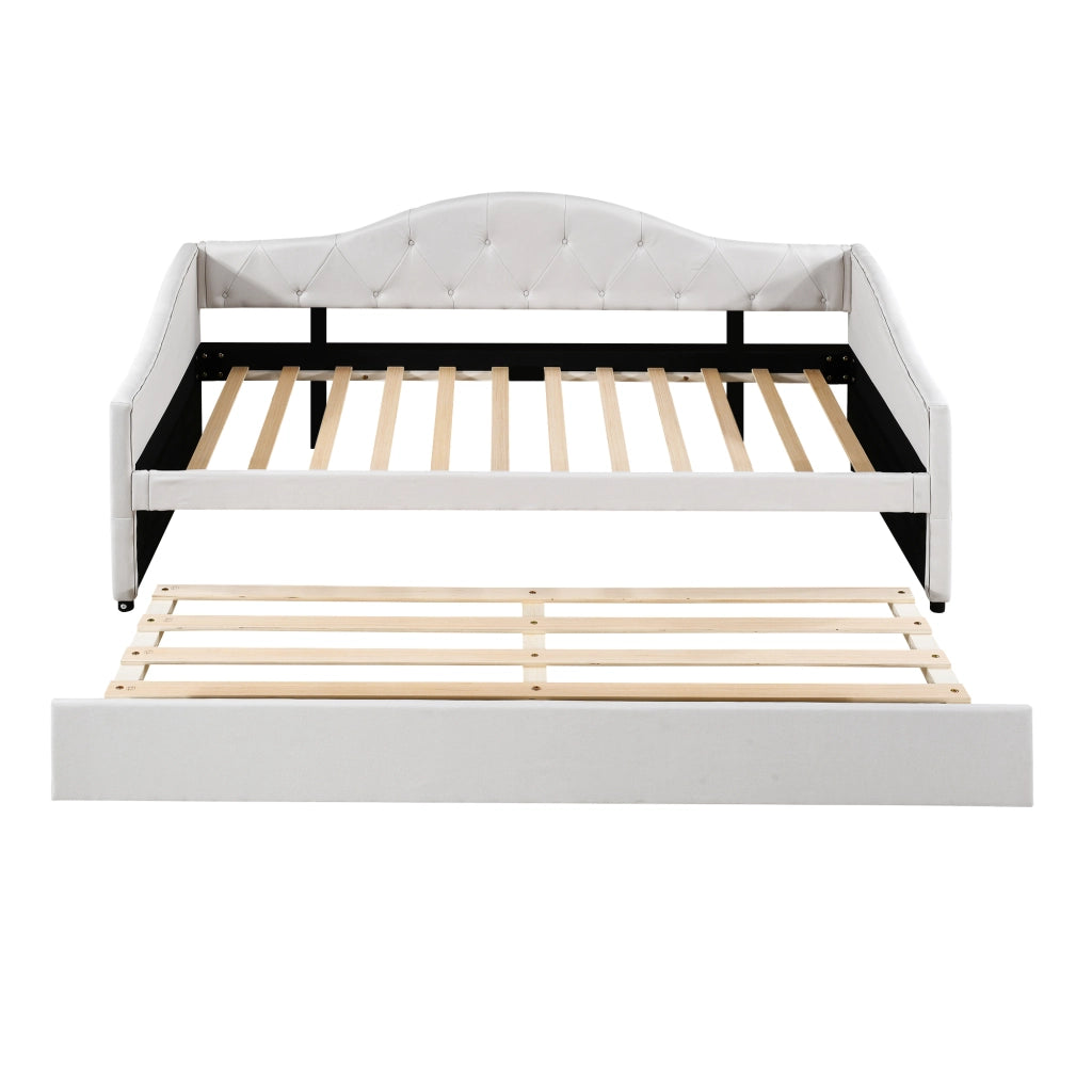 Letto divano trasformabile 140 x 200 cm; testiera LED multicolore; 17 doghe; PU e MDF; rosa
