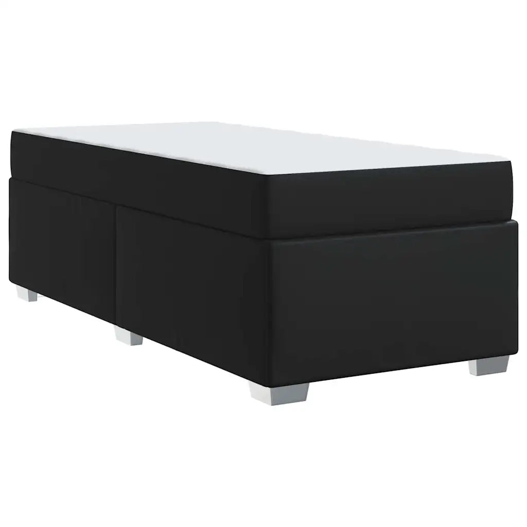 Struttura del letto con materasso Nero 90 x 190 cm Tessuto