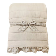 Trapunta Matrimoniale Invernale Beige Acquarello di Sangallo Blanc Mariclò