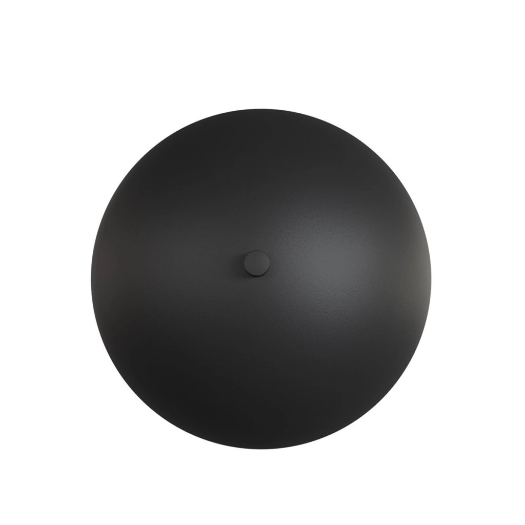 Lampada da parete Mush in acciaio nero opaco