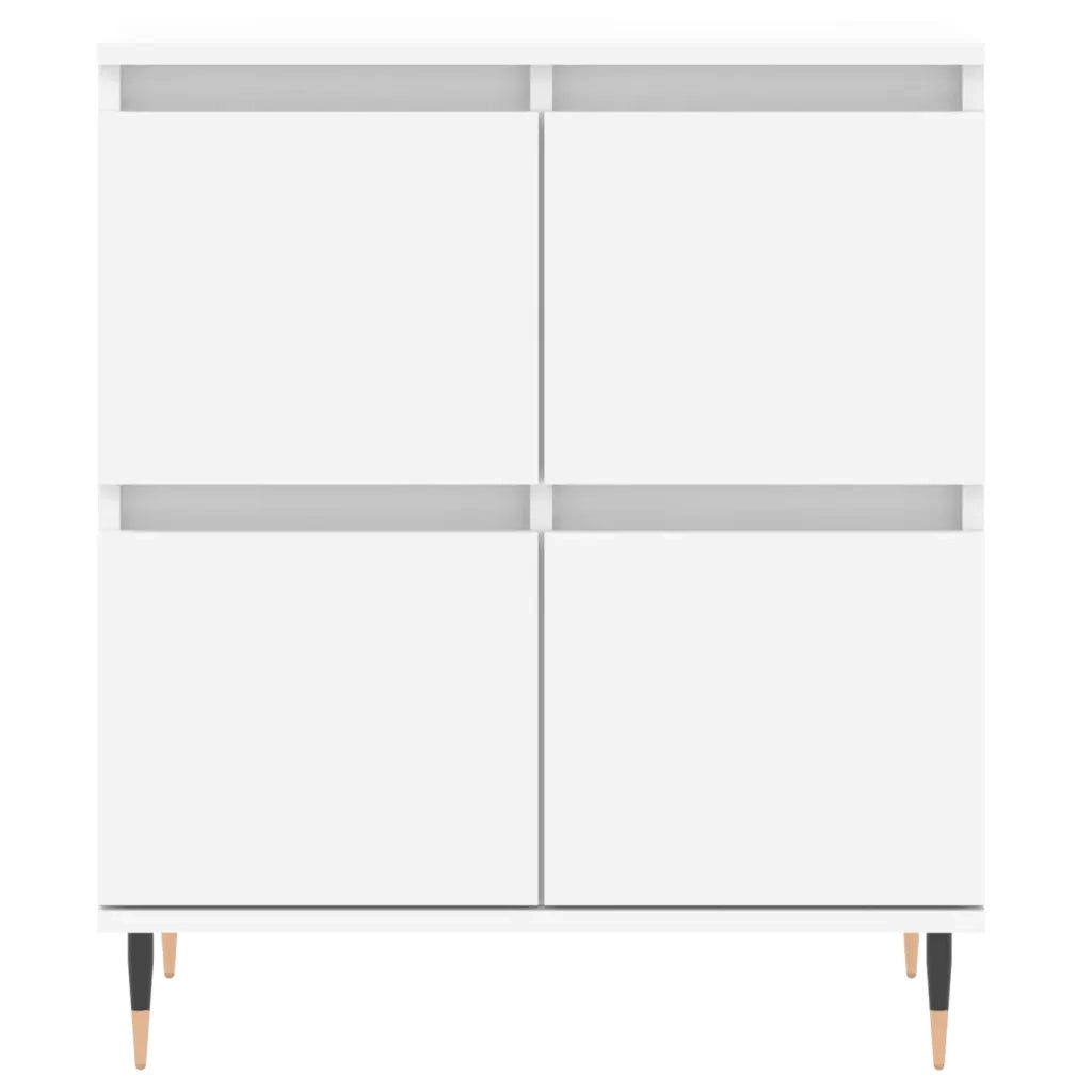Credenze 3 pz | Madia | Buffet da pranzo | Armadio da pranzo Bianco in Legno Multistrato