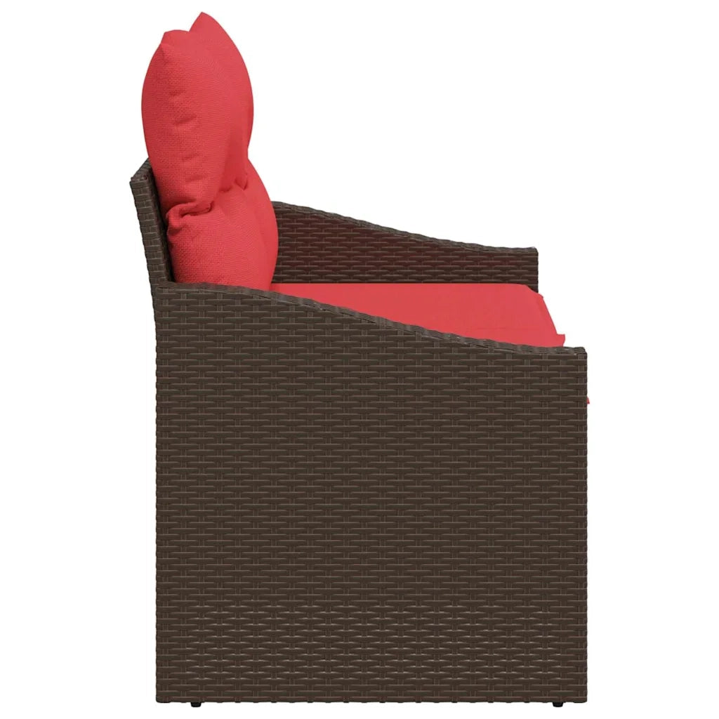 Divano da giardino Marrone 123 x 62 x 69cm polyrattan 42006778