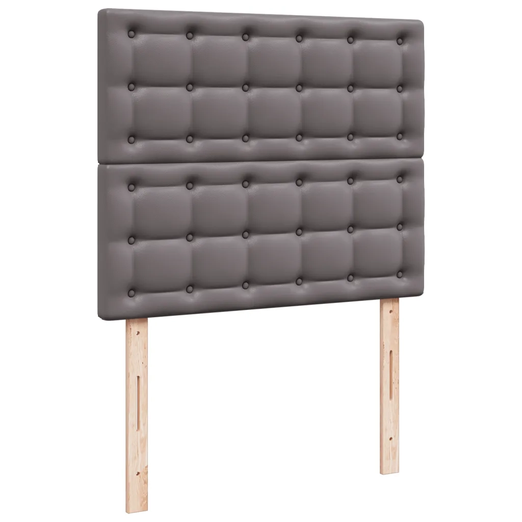 vidaXL Giroletto a Molle con Materasso Grigio 120x200 cm in Similpelle