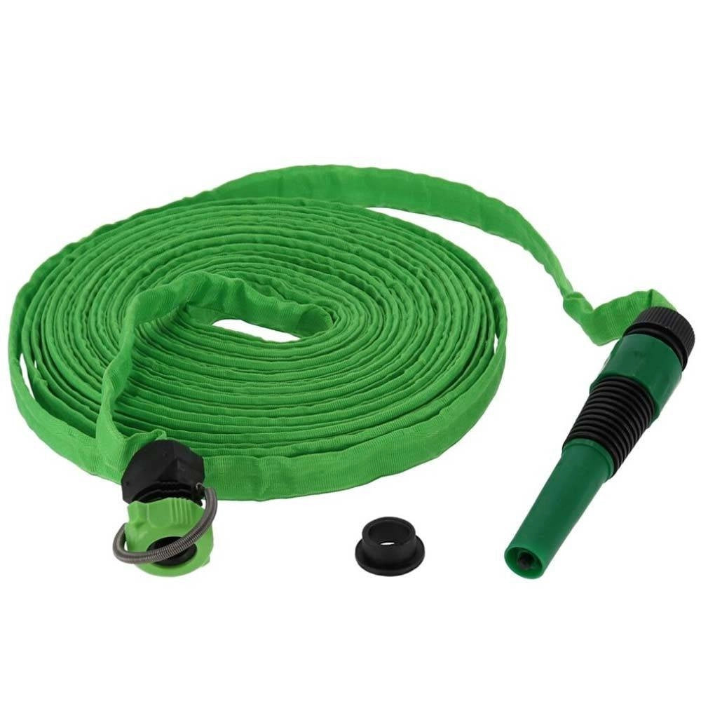 Trade Shop - Tubo Da Giardino Piatto Pompa Acqua Terrazzo Giardino 15mt Con Lancia Pistola -