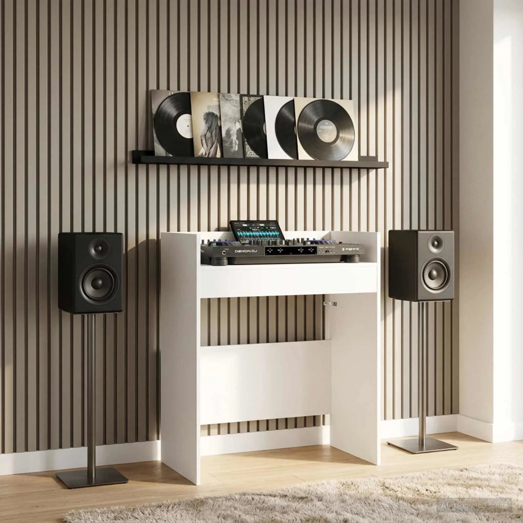 Tavolo DJ Bianco 102 x 45 x 102 cm Legno ingegnerizzato 8006740