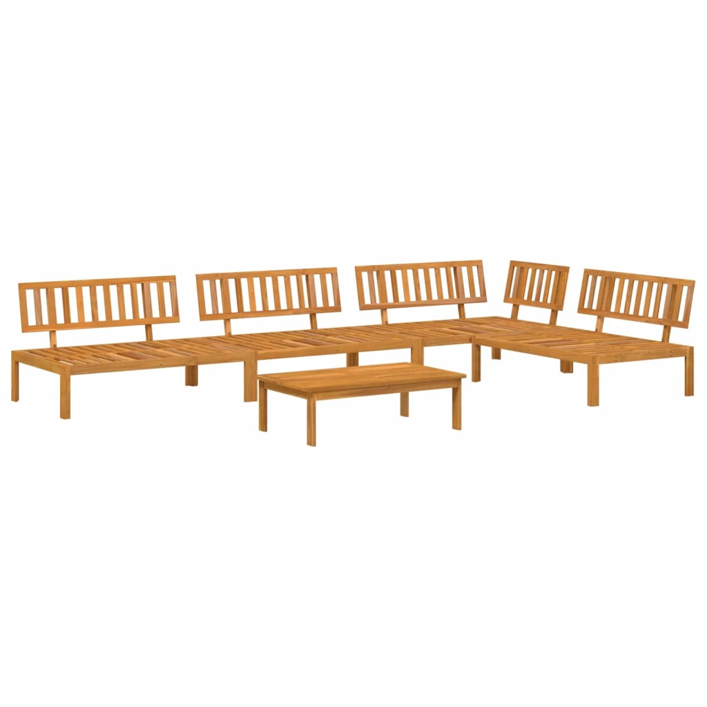 Set di divani con cuscino 5 pcs Talpa Legno di Acacia Massello 3418519