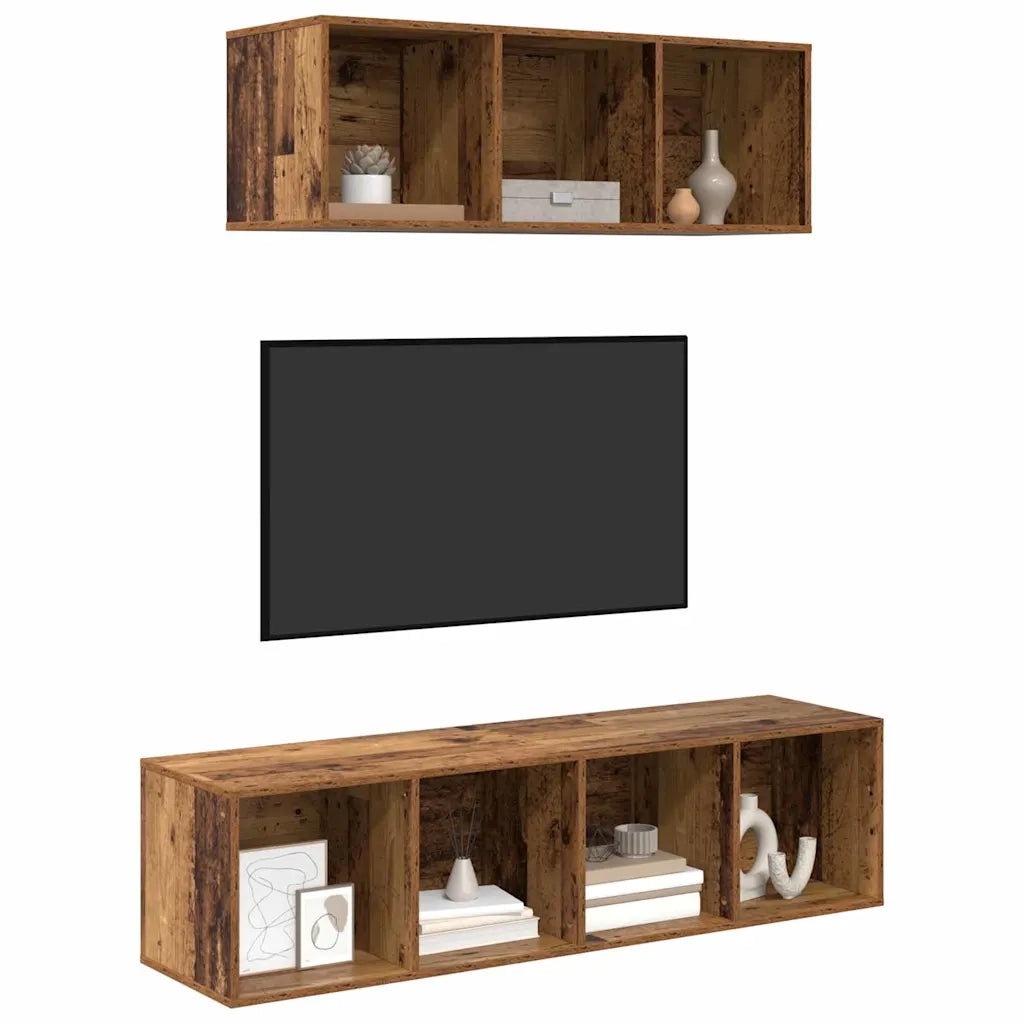 Set mobile TV 2 pcs Legno vecchio Legno multistrato 3393354