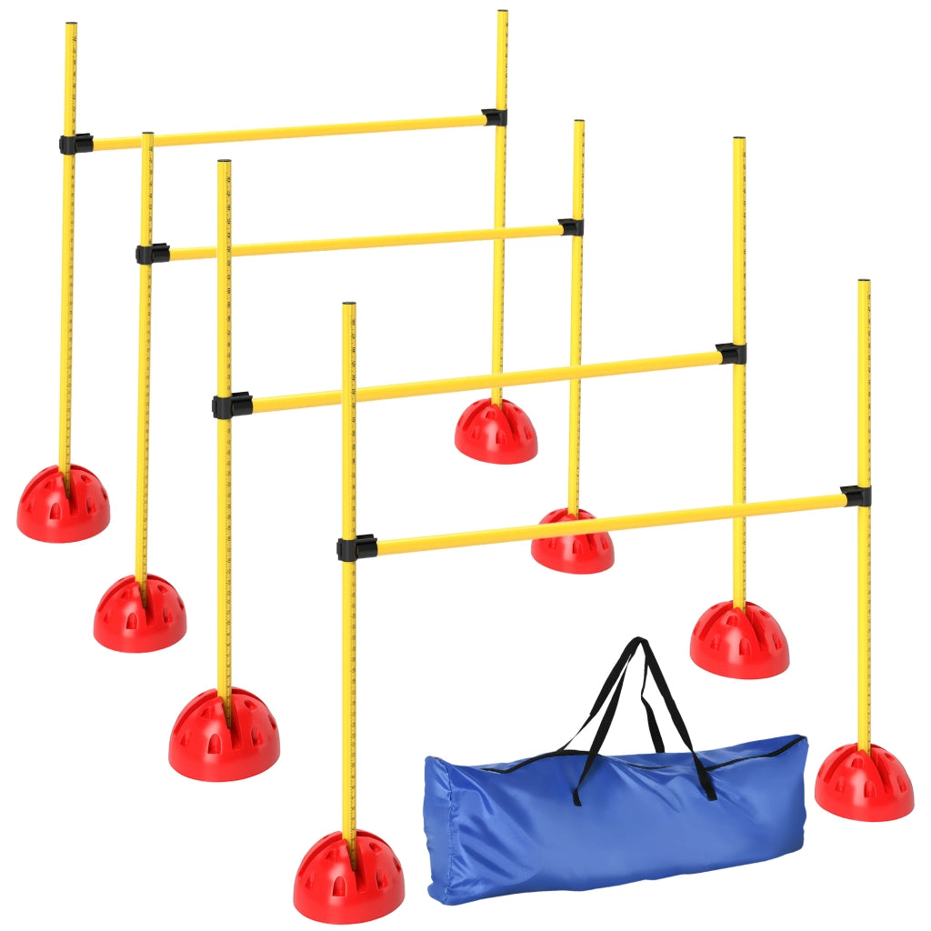 Set Agility per Cani 4 Pezzi con Ostacoli e Borsa ¨C Zephmum ¨C Giallo
