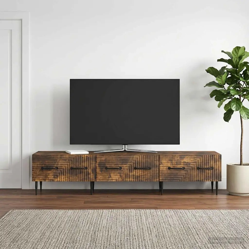 Mobile TV Rovere Fumo 147 x 34,5 x 30 cm Legno ingegnerizzato 894940