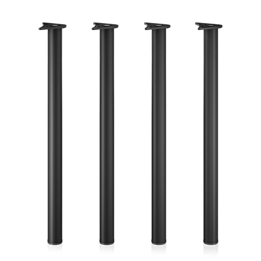 Set 4 gambe tavolo regolabili in acciaio inox nero Ø 60mm 870mm