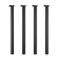 Set 4 gambe tavolo regolabili in acciaio inox nero Ø 60mm 870mm