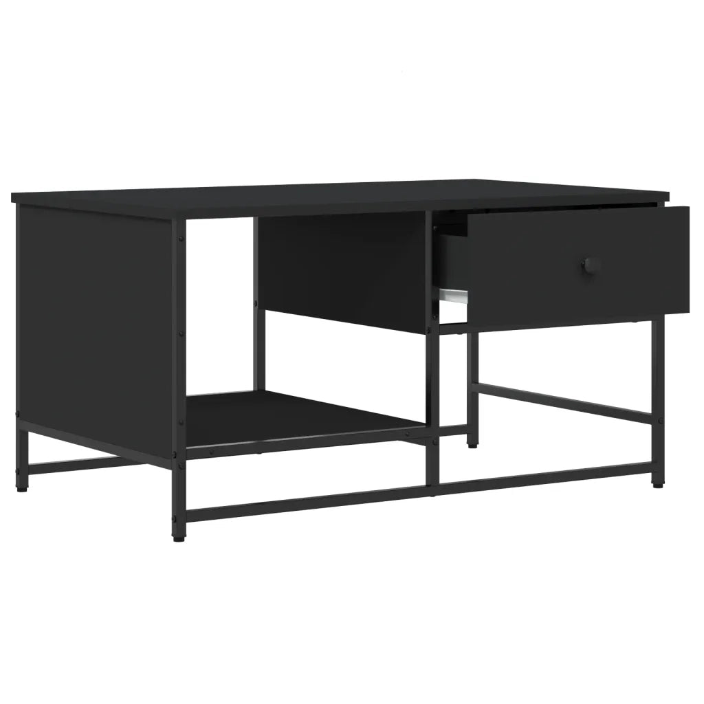 Tavolino da salotto | Tavolino da caff¨¨ | Tavolino da Soggiorno Nero 85,5x51x45 cm in Legno Multistrato