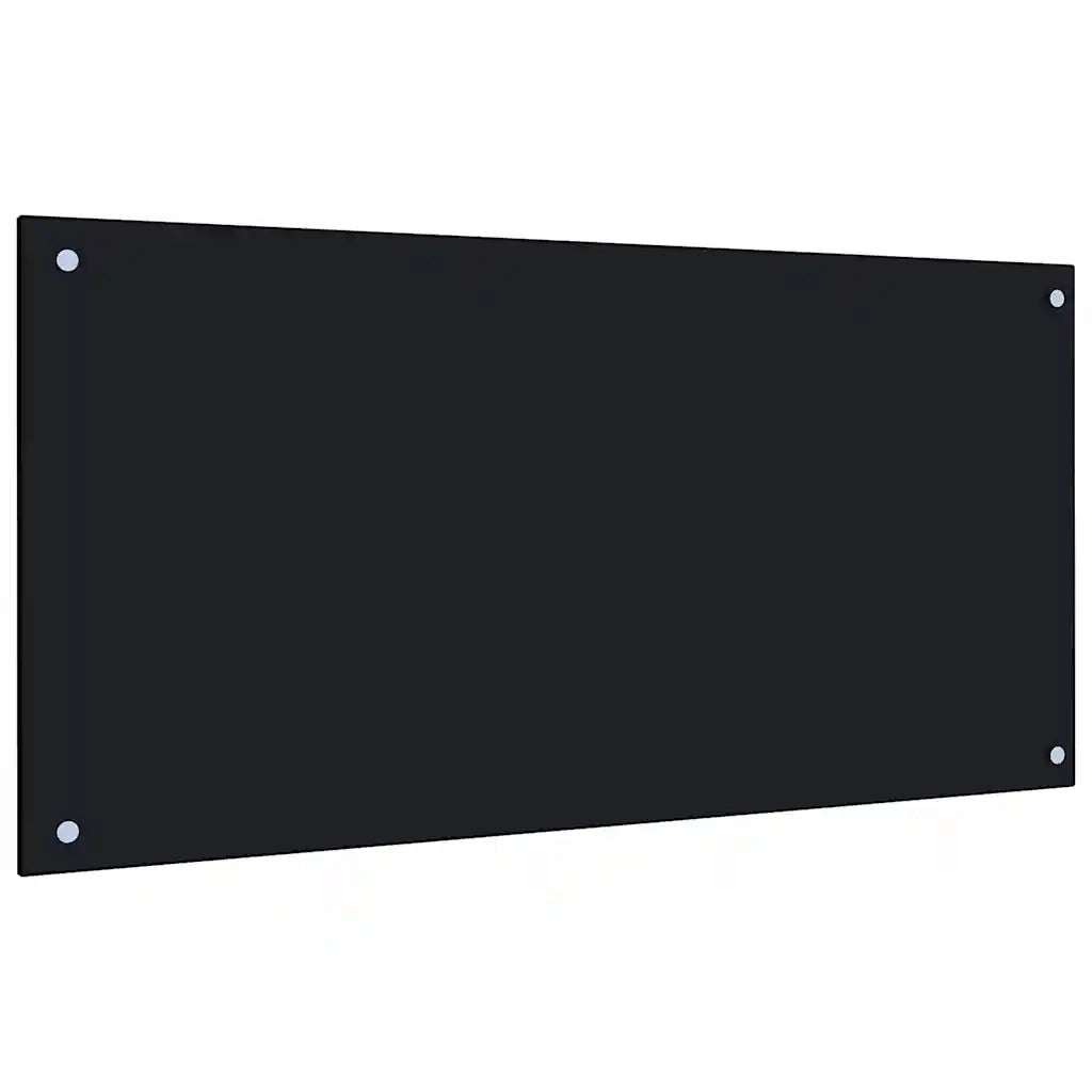 Paraschizzi per Cucina Nero 100x50 cm in Vetro Temperato 249491