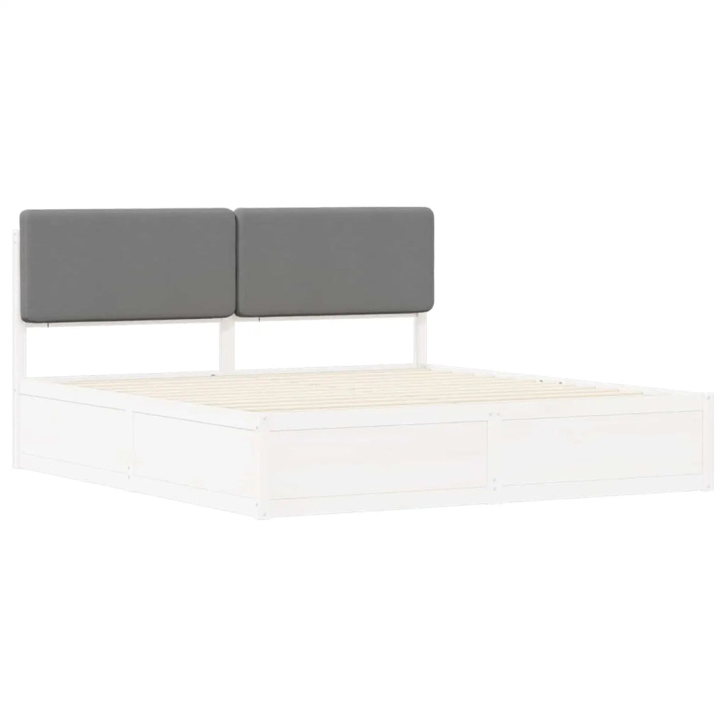 Letto con Testiera Rivestita Grigio chiaro 200 x 200 cm 3398143