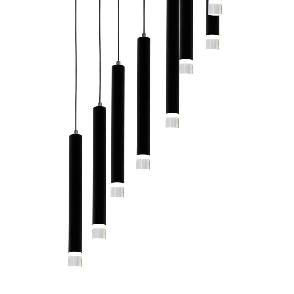 Lampadario LED Milagro Carbon ML6161 nero Ø45 12W 12 luci