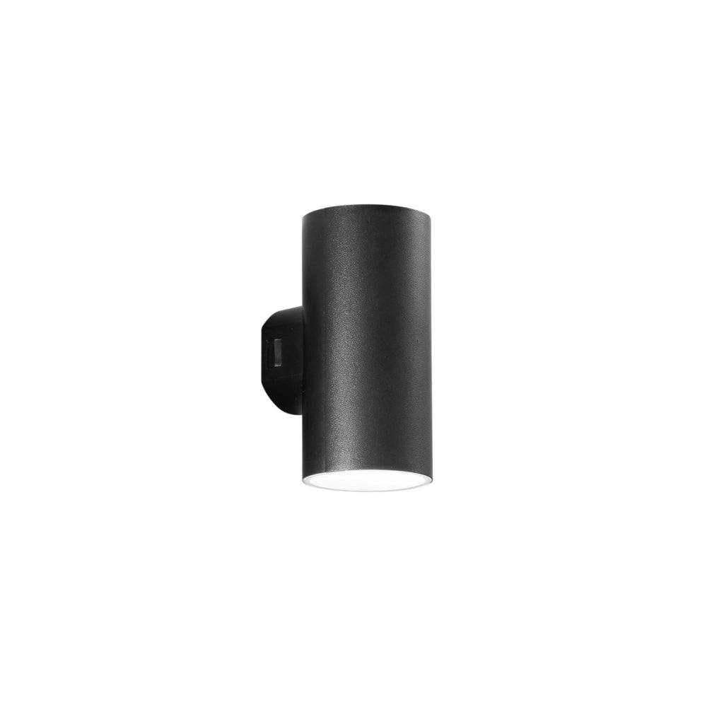 APPLIQUE BIEMISSIONE LED POLO NERA TONDA 16W 1960LM CCT 3000K / 4000K IP65 7,8X9,9X16,2CM