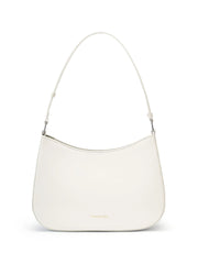 Borsa a tracolla da donna in vera pelle, colore bianco.