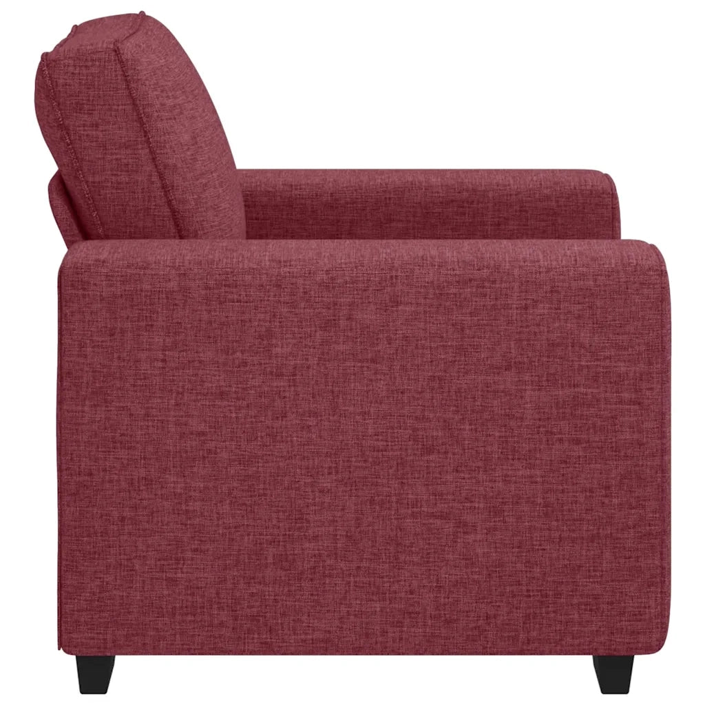 Poltrona | Sedia Relax Rosso Vino 100x77x82 cm in Tessuto
