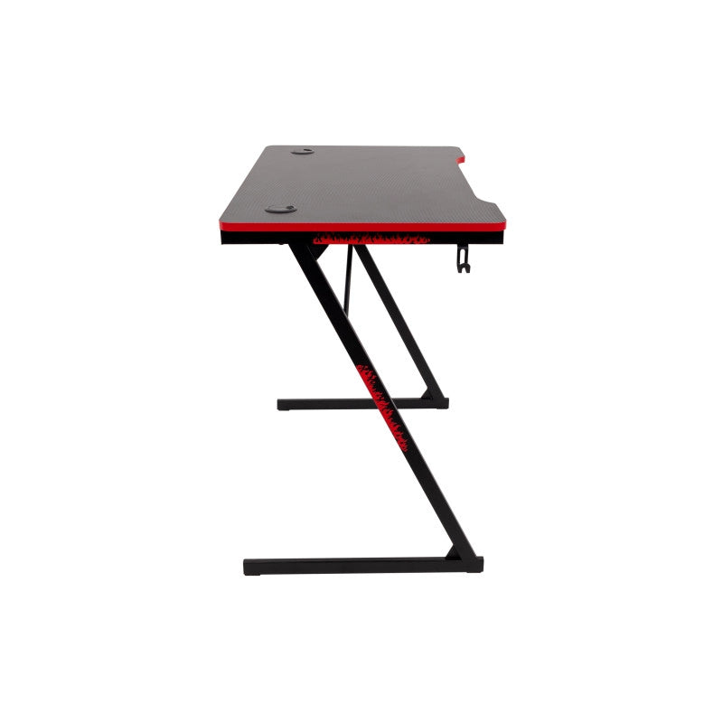 Scrivania Gaming Flame Nera/rossa 80x50x75